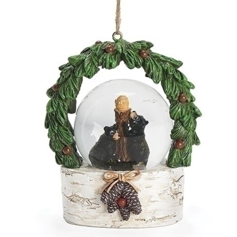 Black Bear & Wreath Ornament